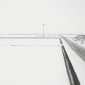筑後平野の雪景色